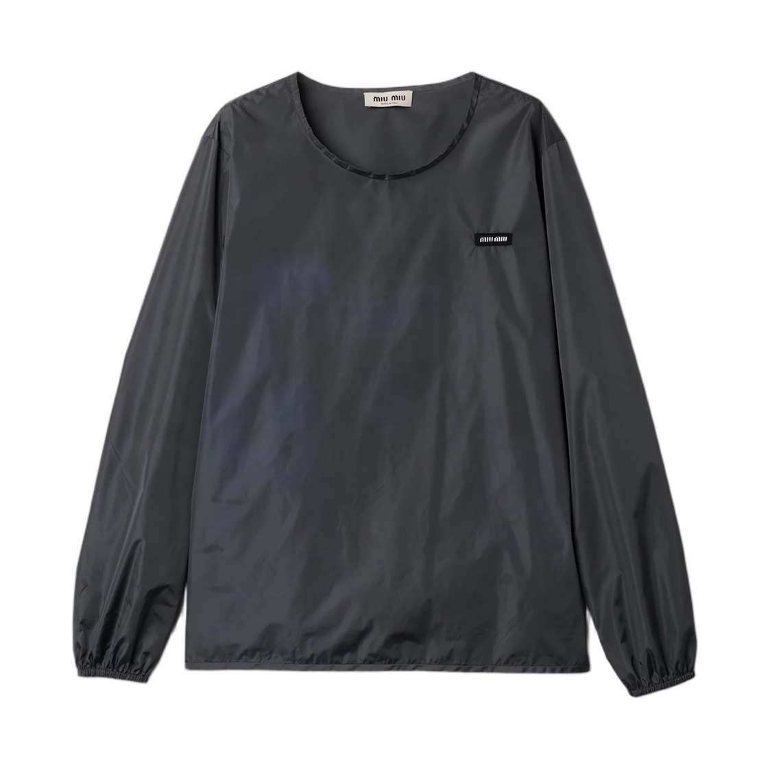 MT2282-148U-F063H (W) Miu Miu Technical Fabric Top Hematite