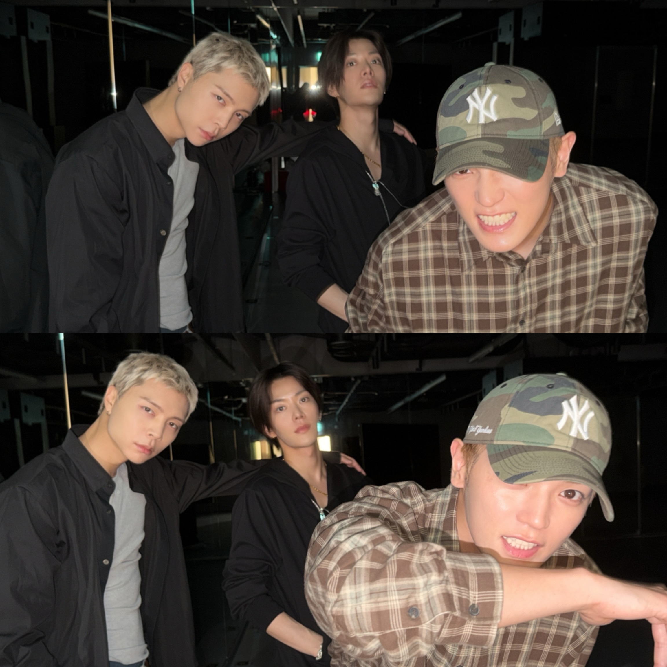 Nonnod Cropped flexible string check shirt Vintage brown 착용 스타일 - 1