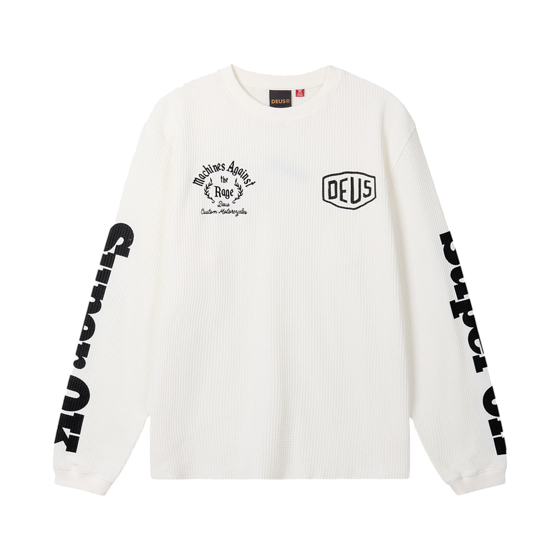 - Deus Ex Machina Fast Waffle L/S T-Shirt White