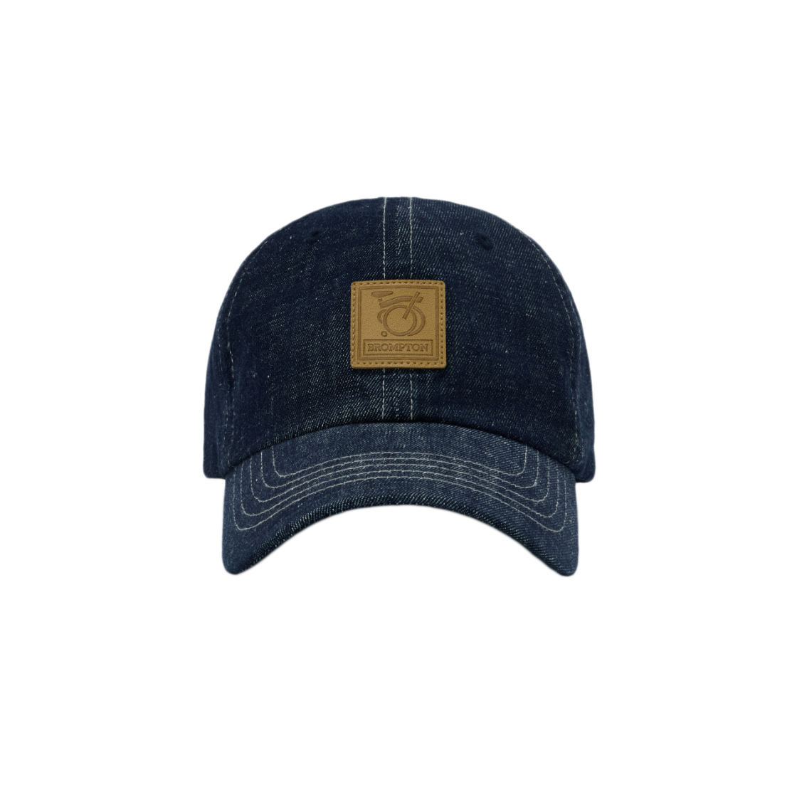 P265AHA401068 BROMPTON LONDON Wappen Point Denim Ball Cap Indigo