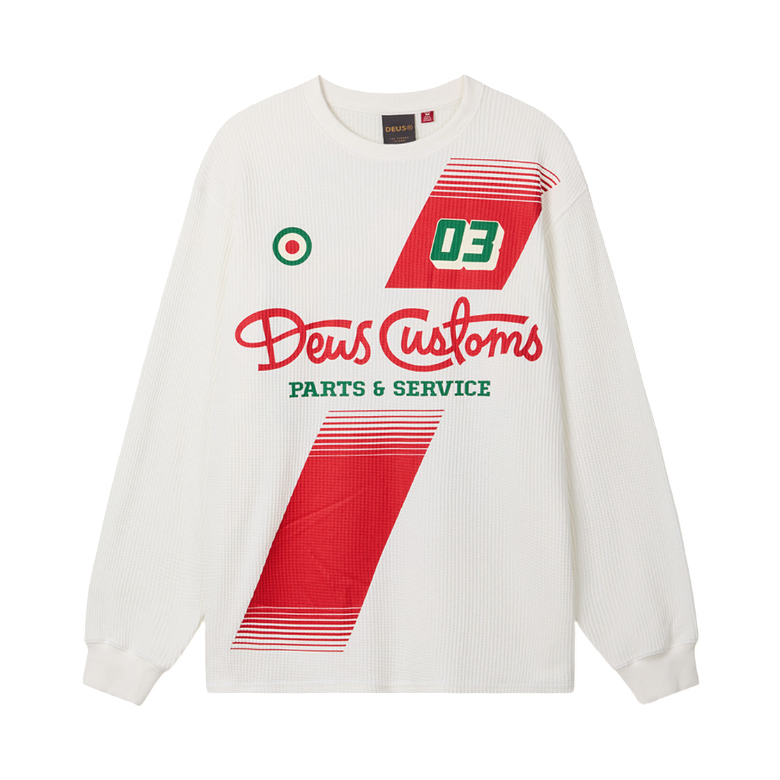 - Deus Ex Machina Campaign Waffle L/S T-Shirt White