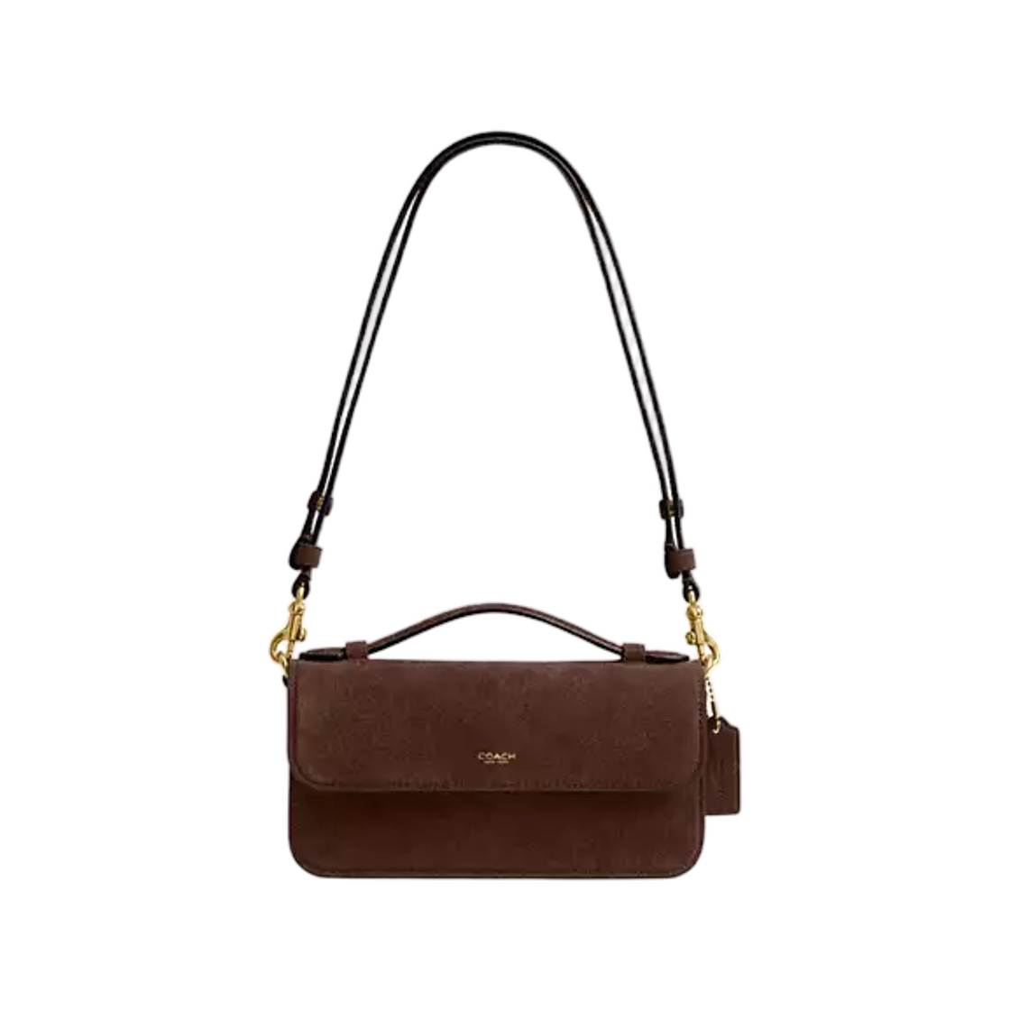 CDD59-B4Z5D Coach New York Elora Top Handle Crossbody Bag B4 Dark Chocolate