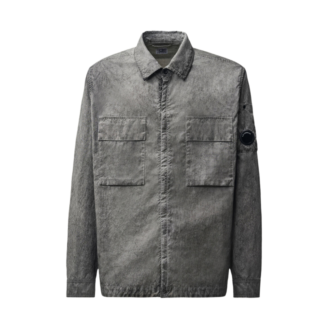 21CMOS236A110540SR90 C.P. Company Panama-R Lens Zipped Overshirt Re-Color Black - 26FW