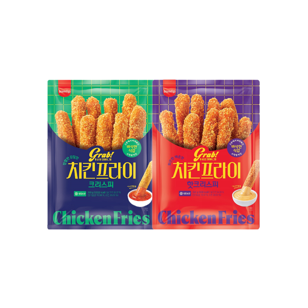 삼립 치킨프라이 350g 2봉 (크리스피/핫크리스피)(Samlip Chicken Fries 350g, 2 Packs (Crispy/Hot Crispy))