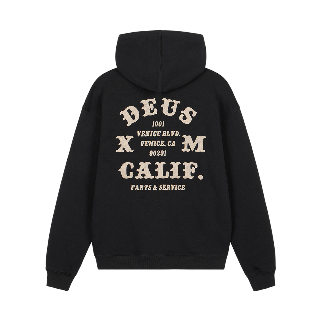D263UZH230-099 Deus Ex Machina Quick Strike Zip Hoodie Black