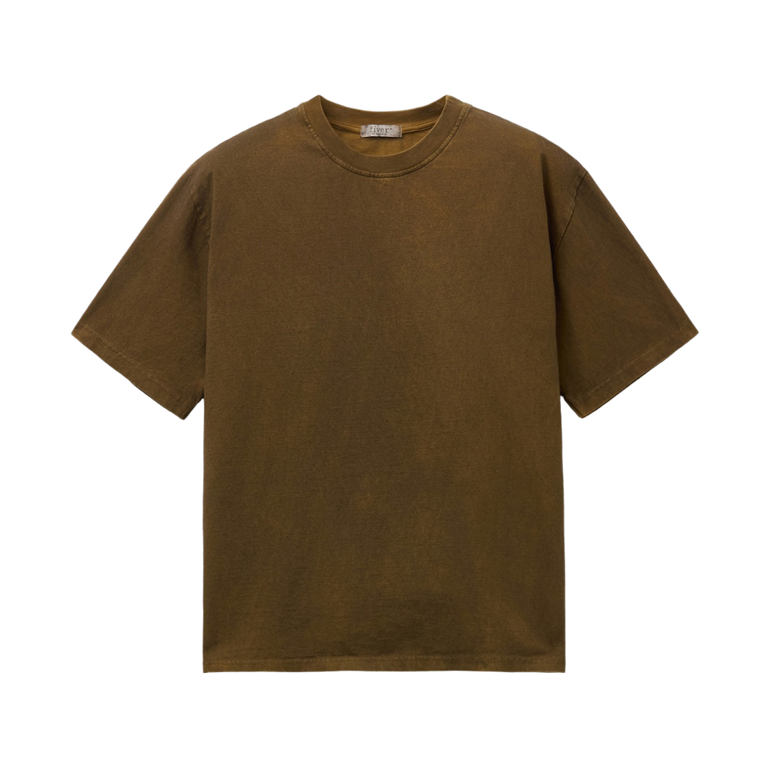 시리즈 파이버 가먼트 다이드 마블드 워시 티셔츠 브라운(Series Fiver Garment-Dyed Marbled Wash Tee Brown)