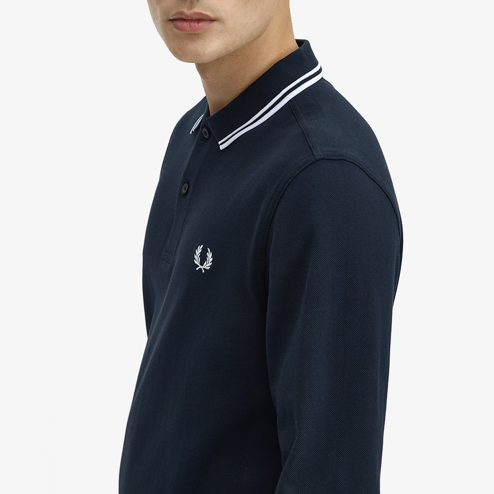 프레드페리 M3636 롱슬리브 트윈 팁 프레드페리 셔츠 네이비 화이트(Fred Perry M3636 L/S Twin Tipped FP Shirt Navy White) - 3