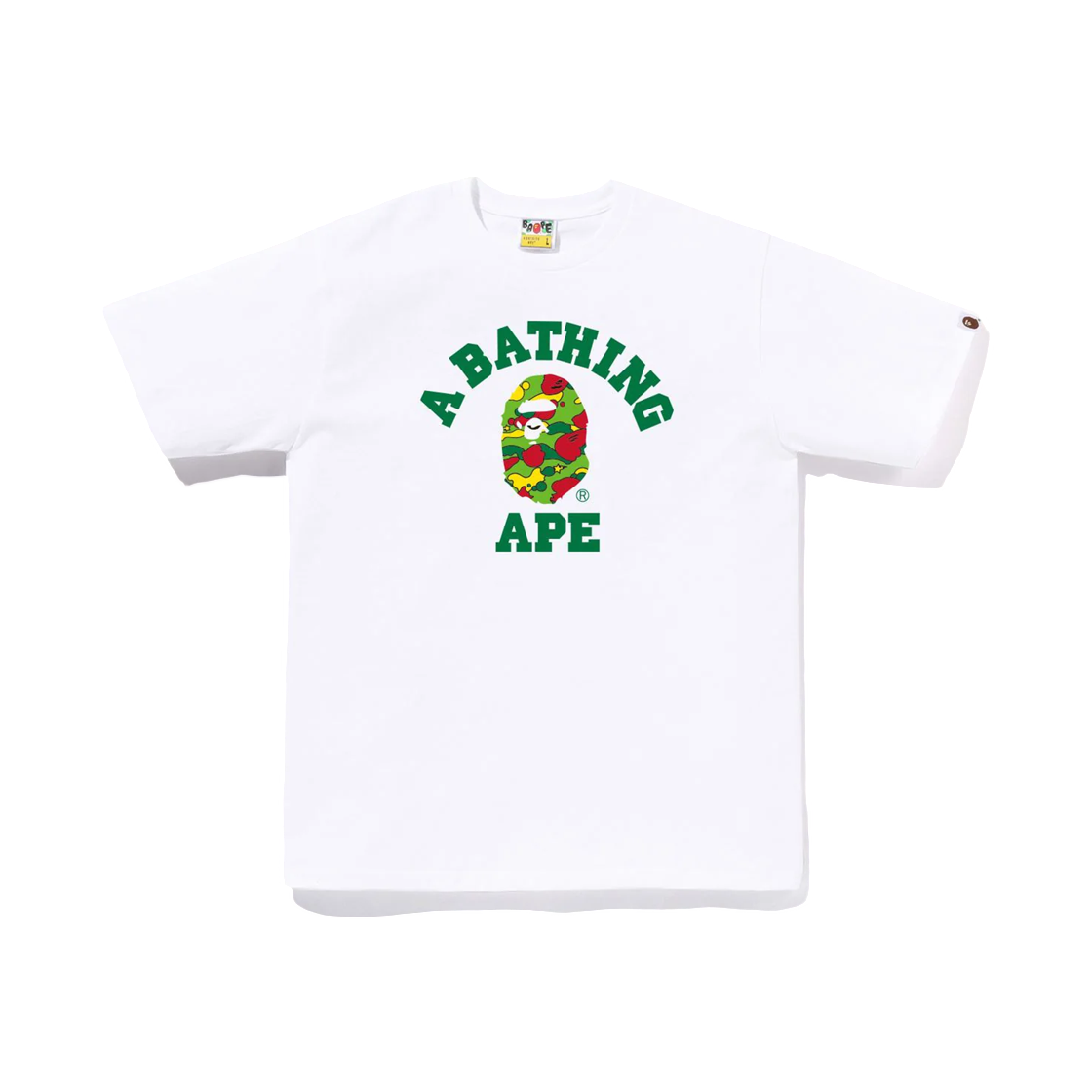 - BAPE Sta Camo College T-Shirt White Multi