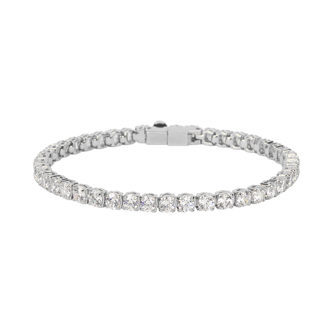 (W) 스와로브스키 매트릭스 테니스 브레이슬릿 화이트 로듐 플래팅((W) Swarovski Matrix Tennis Bracelet White Rhodium Plated)
