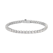 (W) Swarovski Matrix Tennis Bracelet White Rhodium Plated
