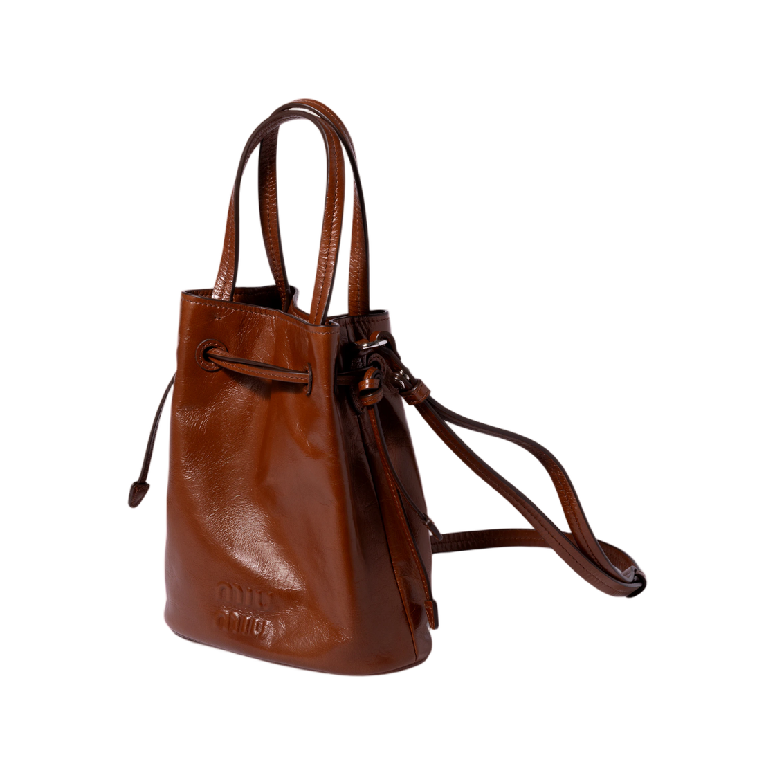미우 미우 샤이니 레더 파우치 팔리샌더(Miu Miu Shiny Leather Pouch Palisander) - 2