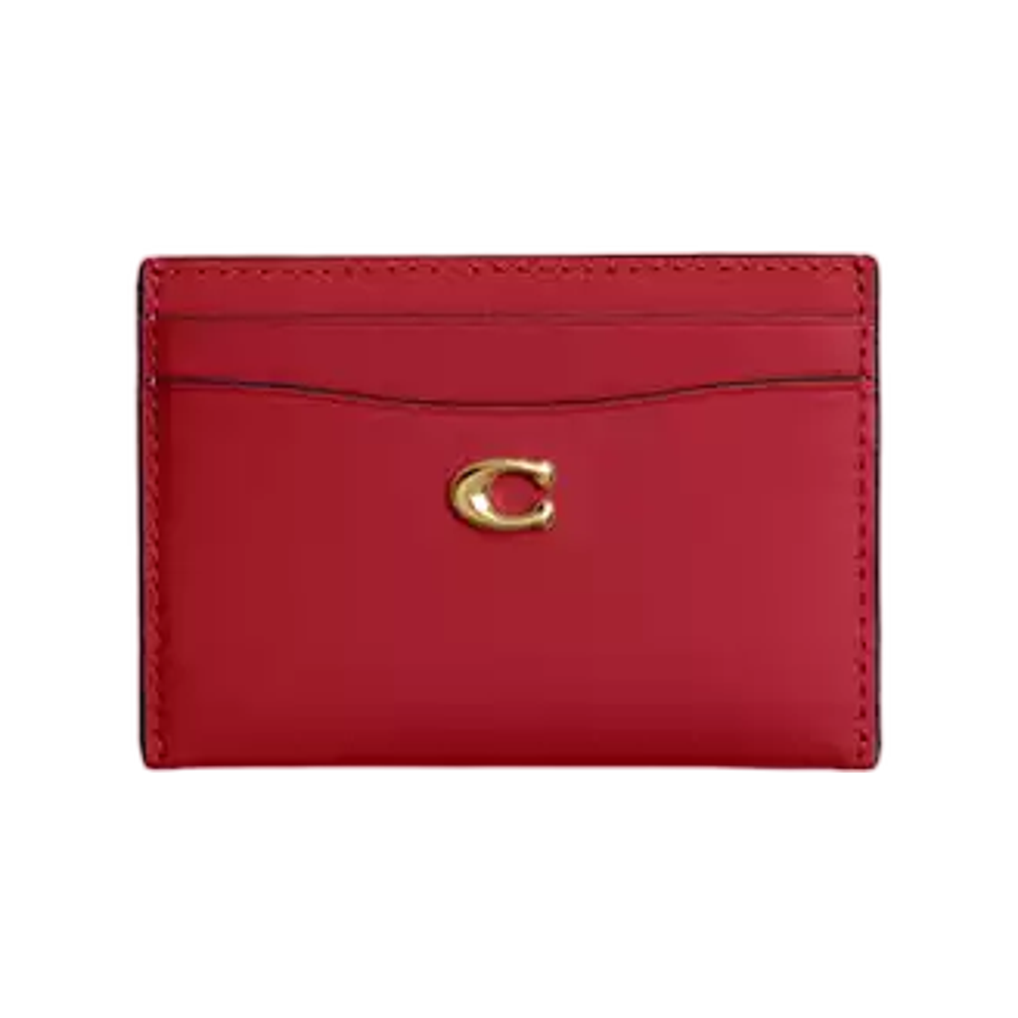 CM435-B4POP Coach Essential Card Case Brass Poppy