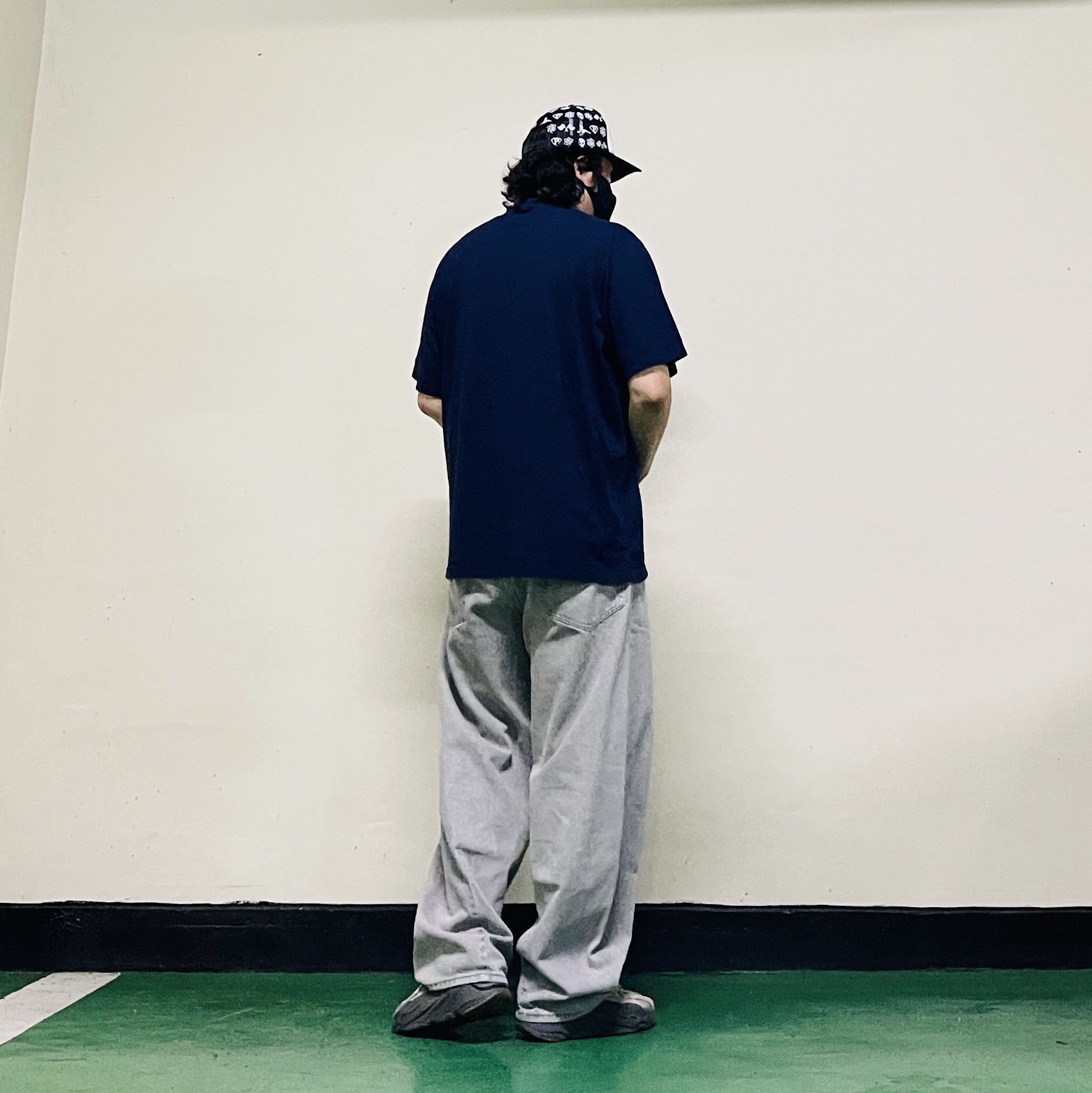 Supreme Fuck Em Plaid S/S Top Navy - 26SS, Palace Palactic Trucker Navy - 25SS 착용 스타일 - 4