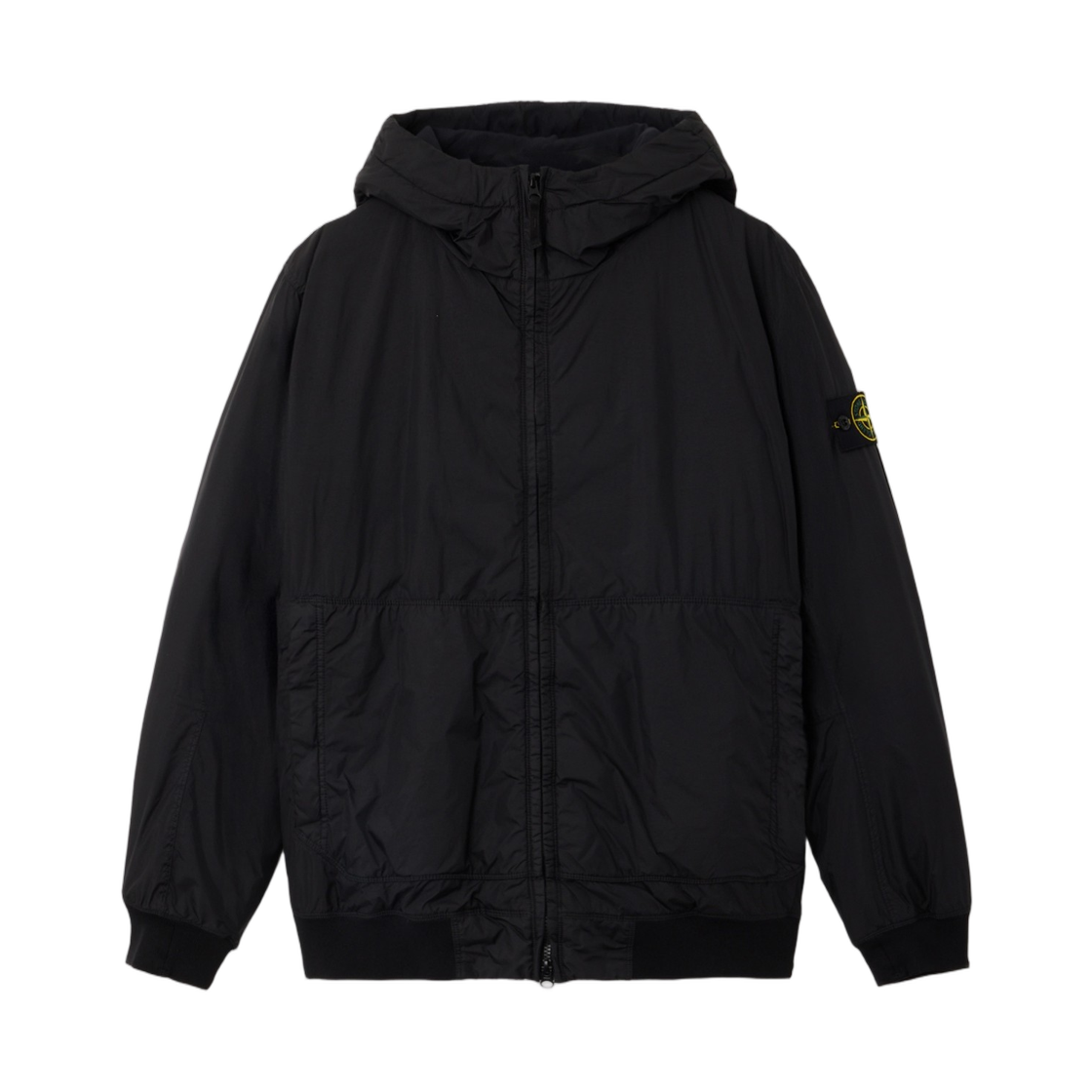 L2S1541001-10S0A23-V0029 Stone Island 4100110 Crinkle Reps Ny Hooded Jacket with Wind Resistance and Anti-Drop Black - 26FW
