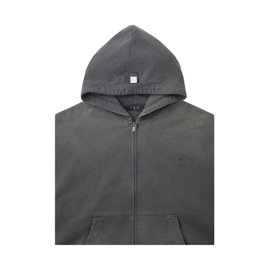 이로 뉘앙스 다잉 셋업 집업 스웨트후디 그레이(Iro Nuance Garment-Dyed Set-Up Zip-Up Sweat Hoodie Gray) - 4