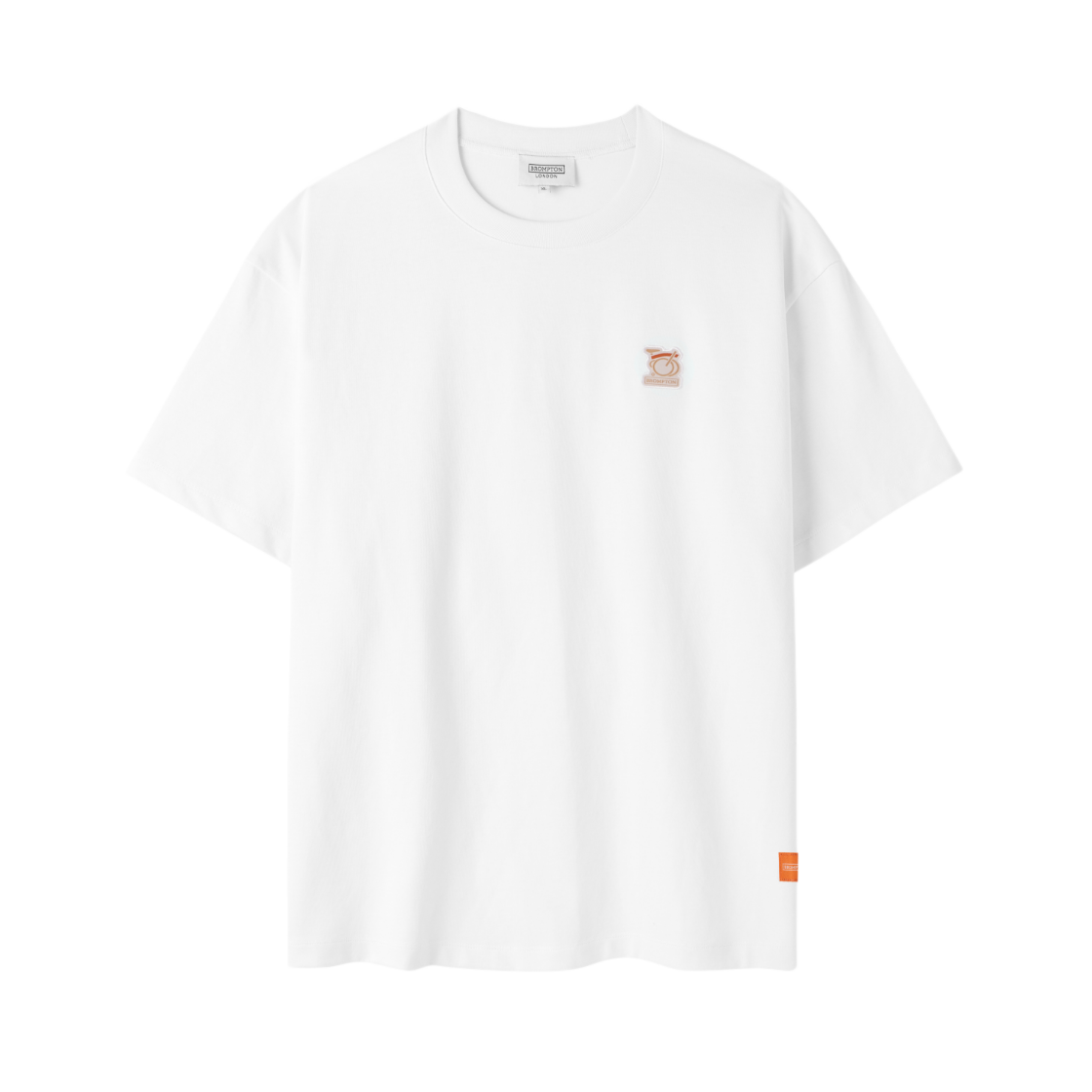 P262UTS130010 BROMPTON LONDON Bicycle Wappen Half Sleeve T-Shirt White