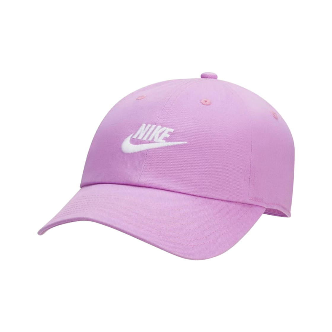 FB5368-532 Nike Club Unstructured Futura Wash Cap Rush Fuchsia White