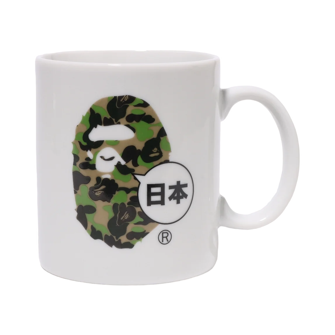 베이프 ABC 카모 재팬 에이프 헤드 머그 화이트(BAPE ABC Camo Japan Ape Head Mug White)