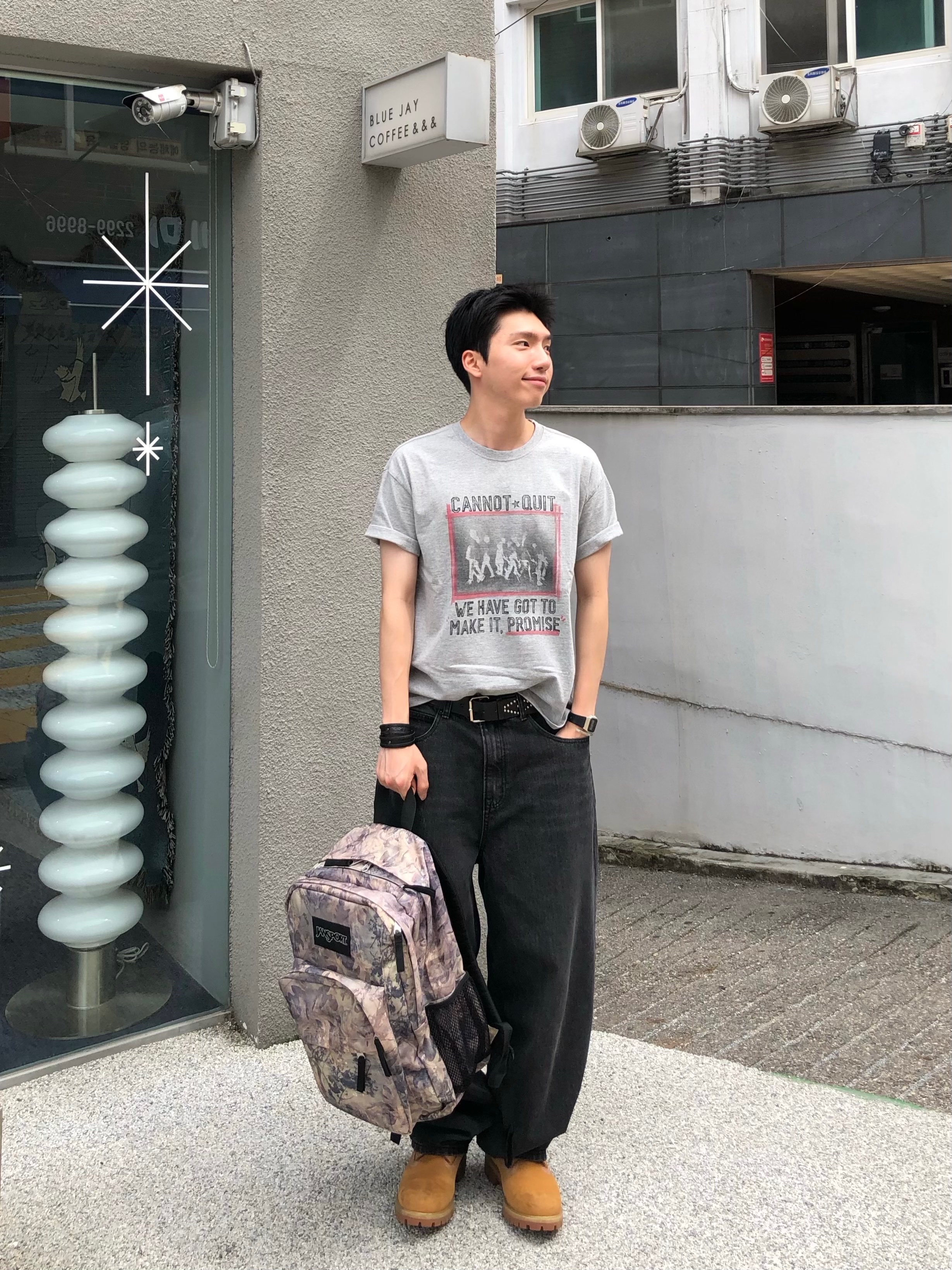 AMOU Marking Box Half T-Shirts Gray, Timberland Premium 6 inch Waterproof Boot Wheat Nubuck - Wide 착용 스타일 - 2