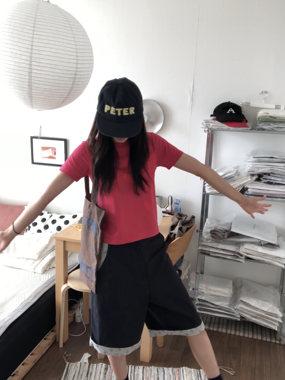 [KREAM 단독] Safarispot Basic Safari T-Shirt Red 착용 스타일 - 4