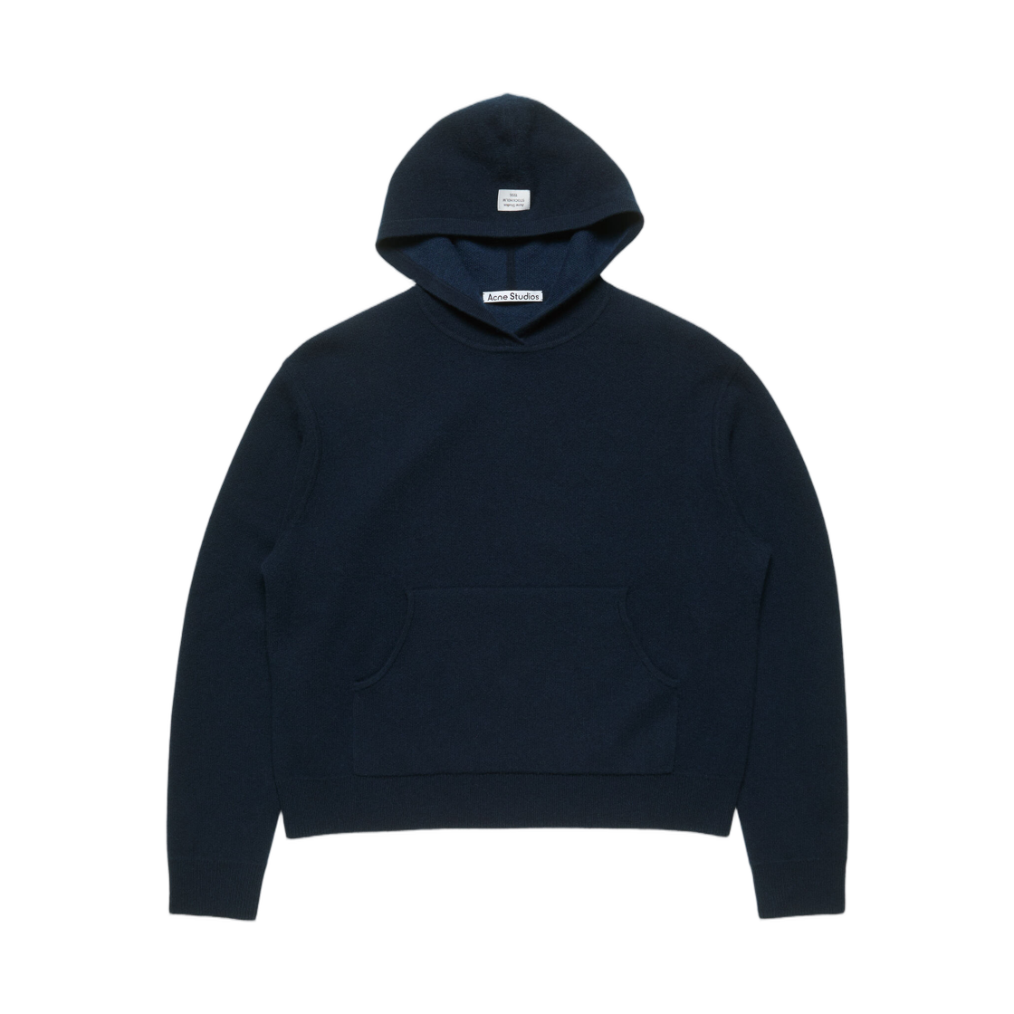 B60430-BGA Acne Studios Cashmere Hoodie Ink Blue
