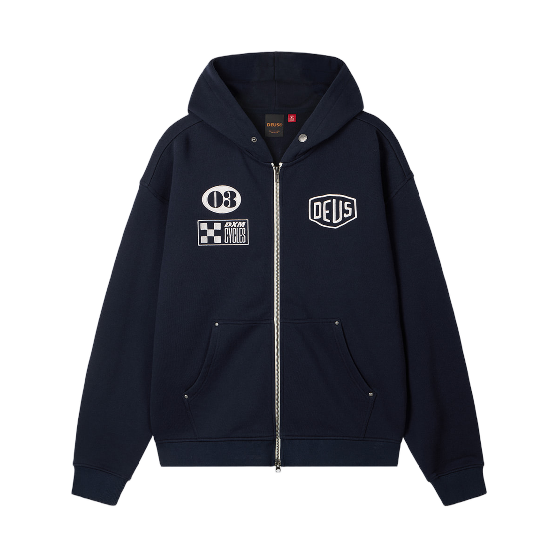 데우스 엑스 마키나 커스텀 집 후드 다크 네이비(Deus Ex Machina Custom Zip Hoodie Dark Navy) - 2
