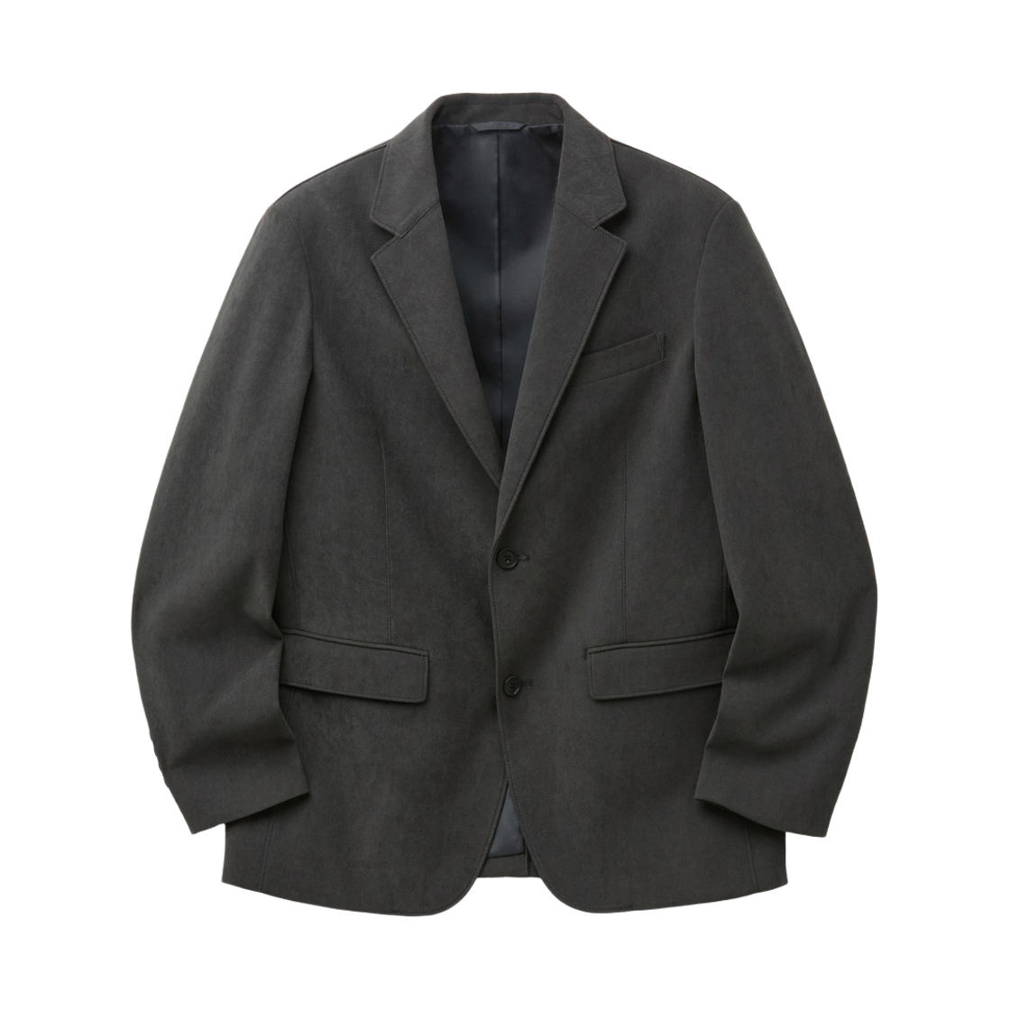 SAJAA26011CHX Series Set Up Soft Poly Regular-Fit Jacket Charcoal