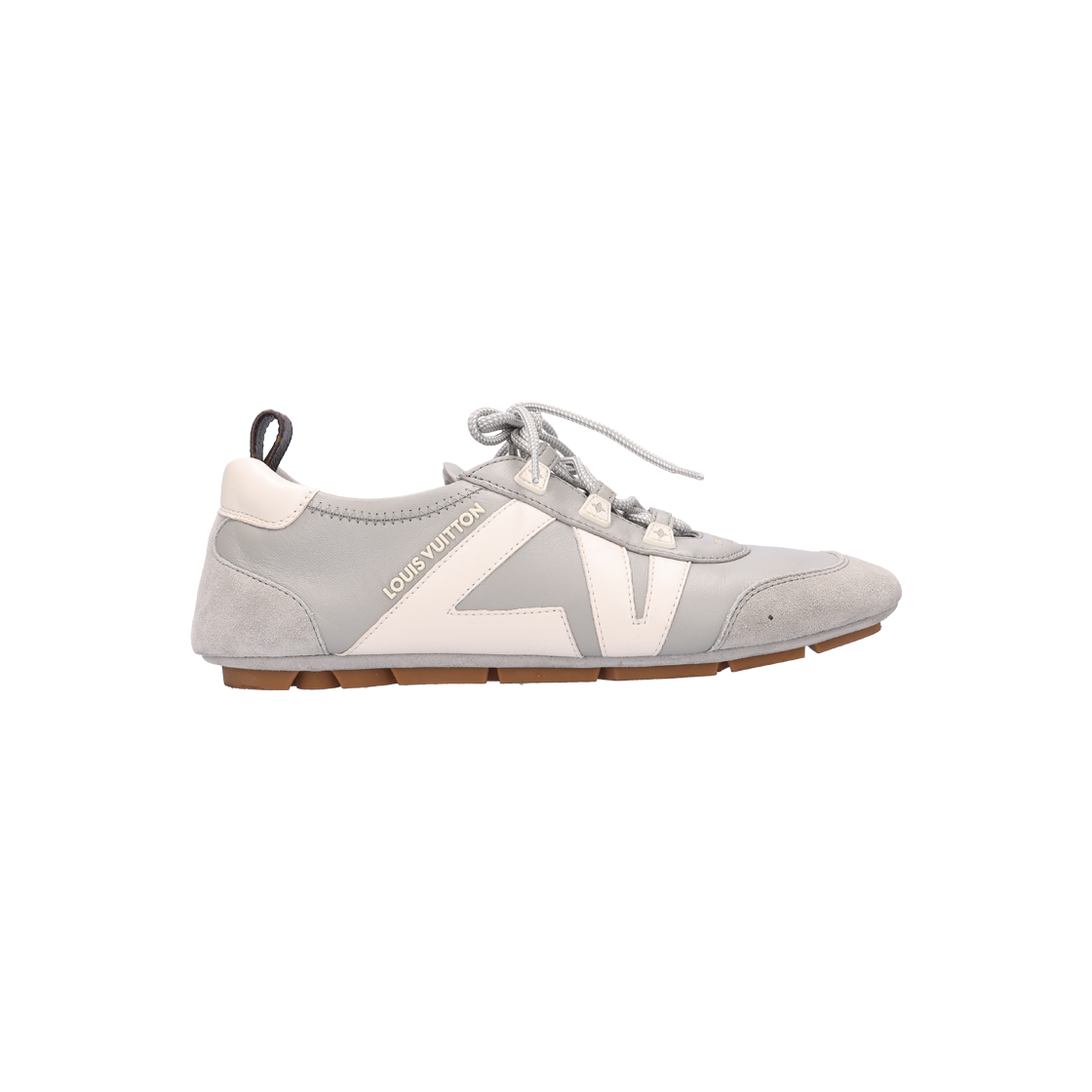 ITBLBUD5OJ9G Louis Vuitton LV Sneakerina Leather Light Grey