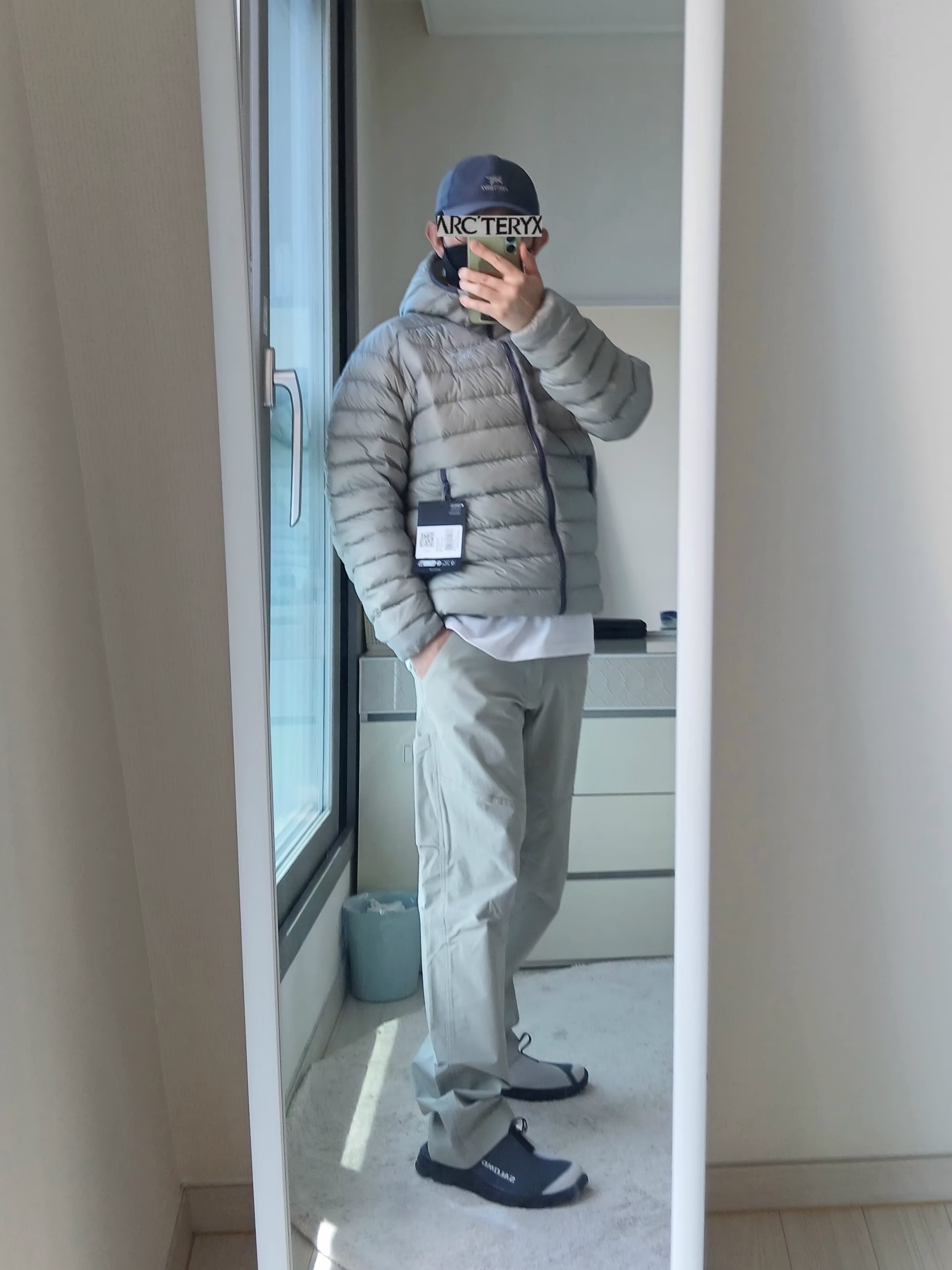 Arc'teryx Cronin Cotton Pants Habitat, Arc'teryx Cerium Hoody Headwaters 착용 스타일 - 7