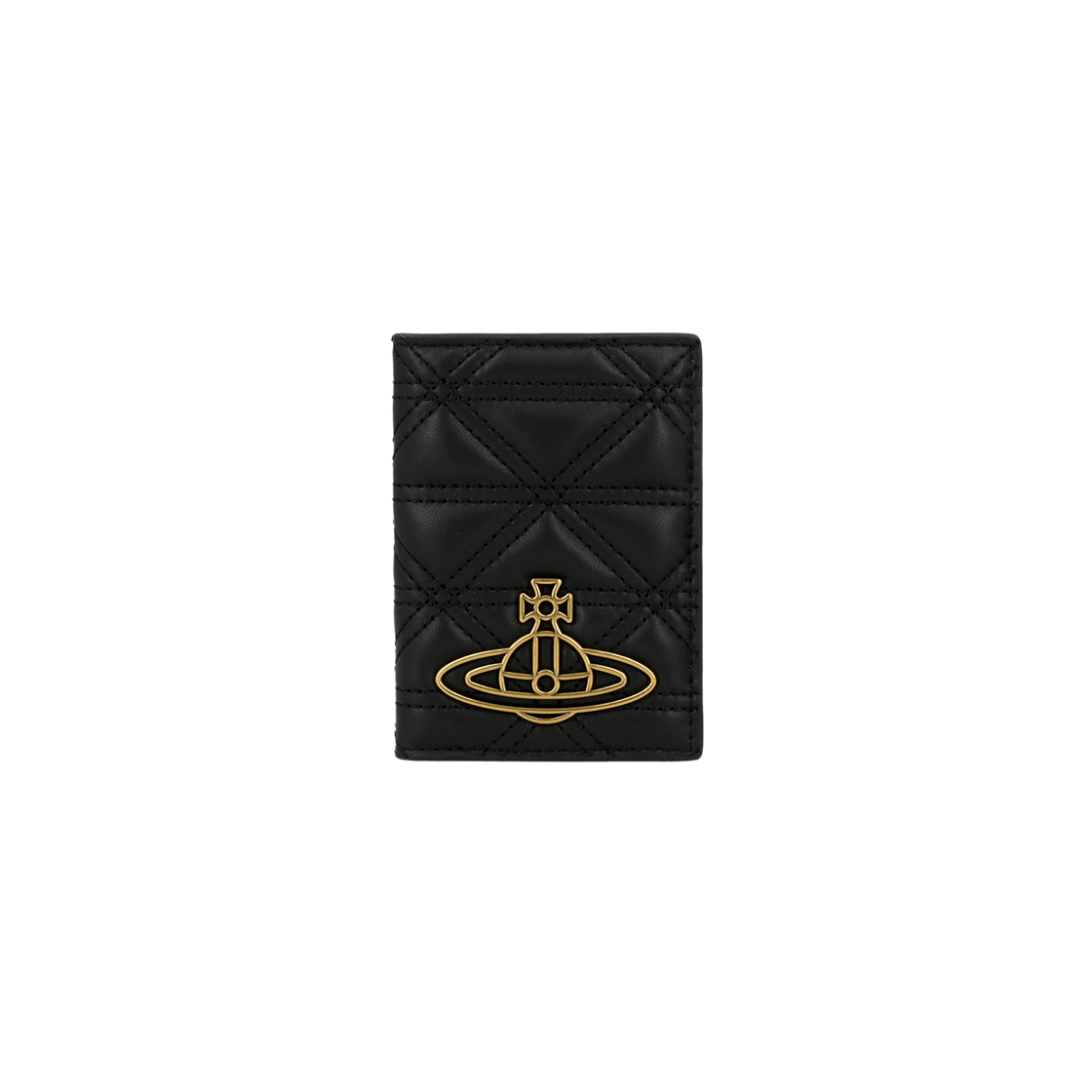 5115002WU L006U N403 [25% 쿠폰] Vivienne Westwood Orb Logo Quilt Card Holder Black