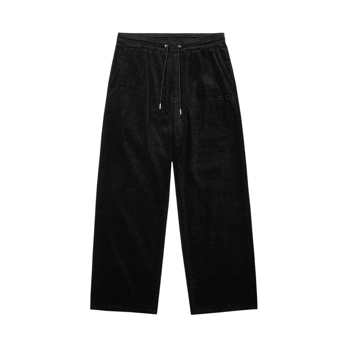 이로 루멘 벨루어 글로시 배색 팬츠 블랙(Iro Lumen Velour Glossy Contrast-Trim Pants Black)