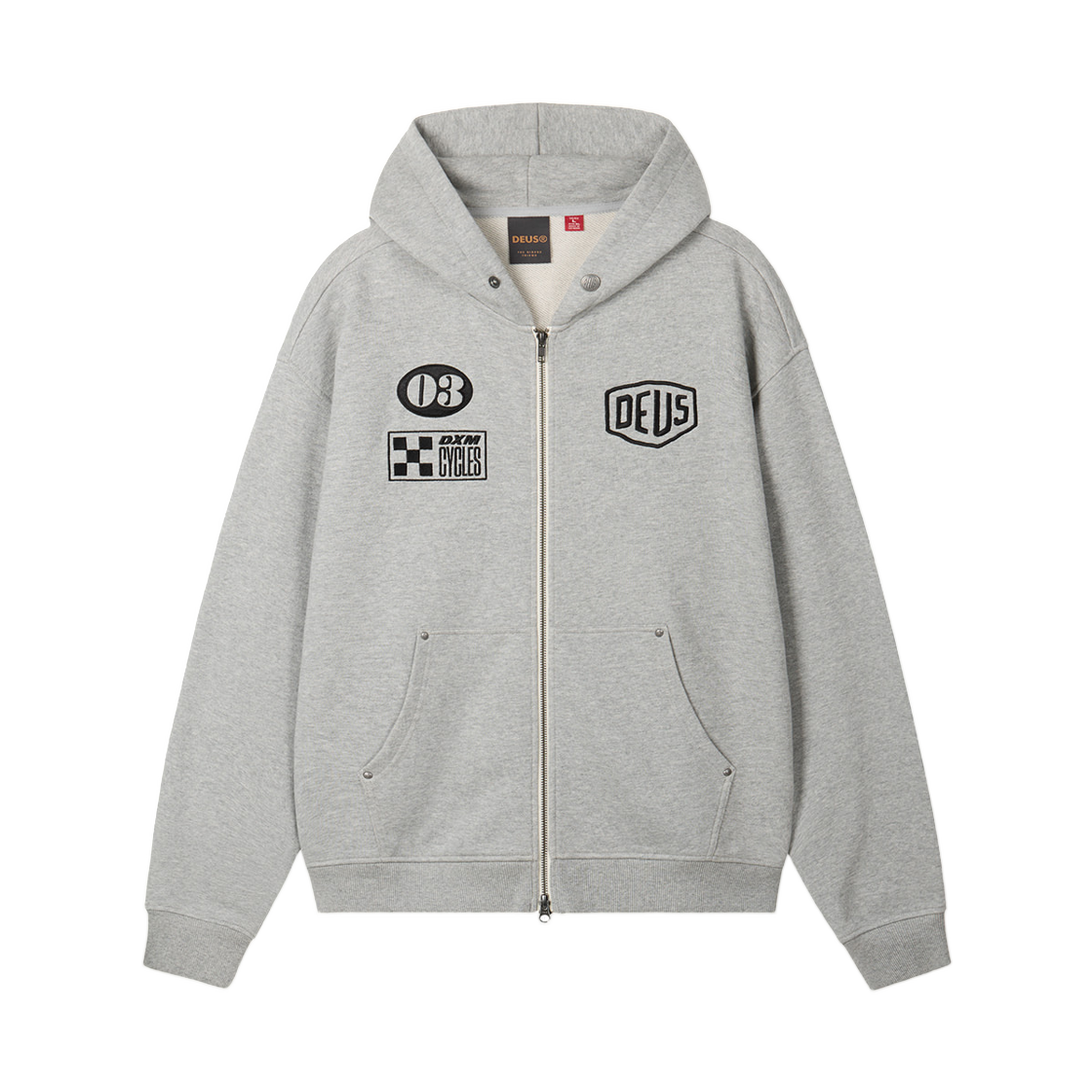 데우스 엑스 마키나 커스텀 집 후드 미디움 그레이(Deus Ex Machina Custom Zip Hoodie Medium Grey) - 2
