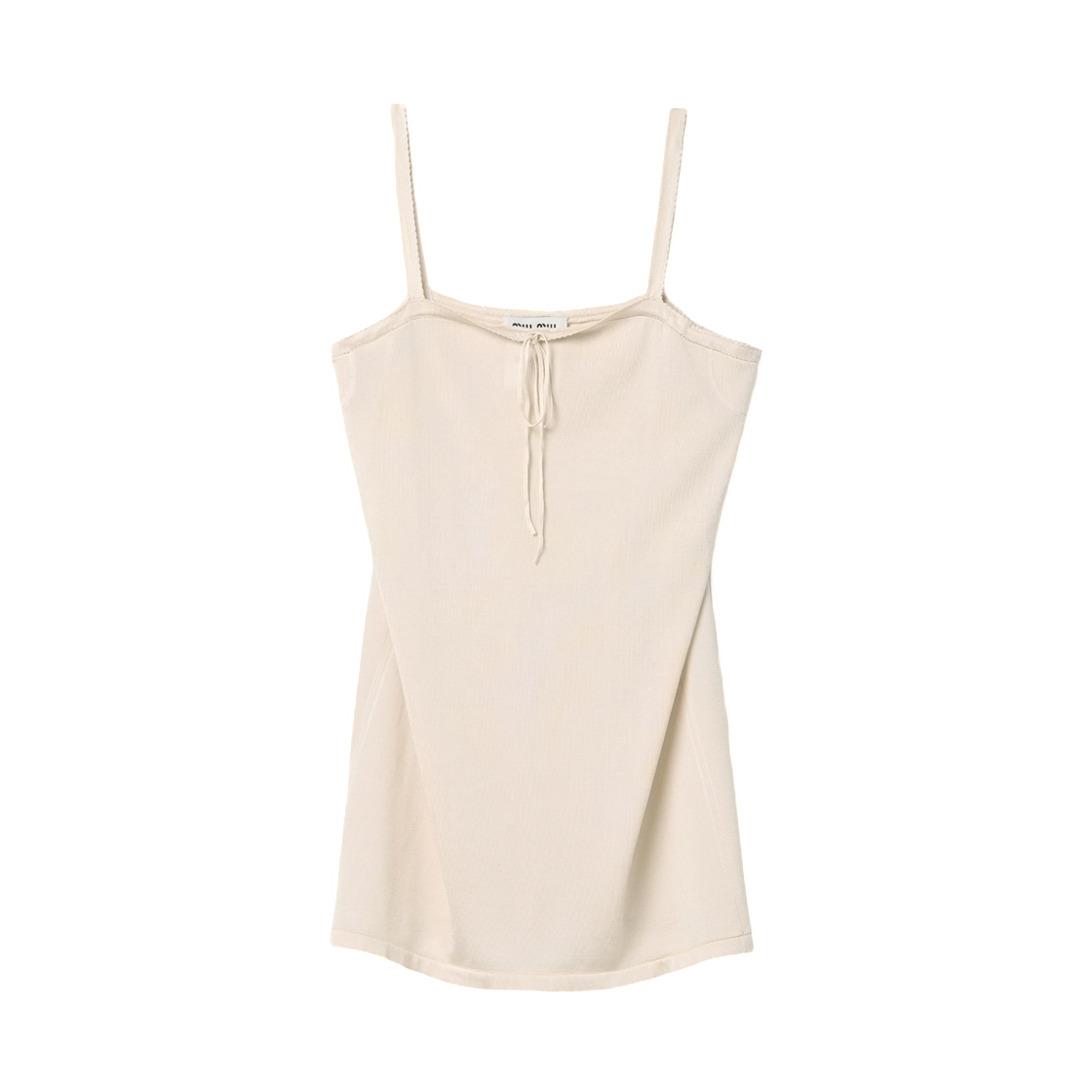MMA942-6677-F0018 (W) Miu Miu Silk Mini Dress Natural