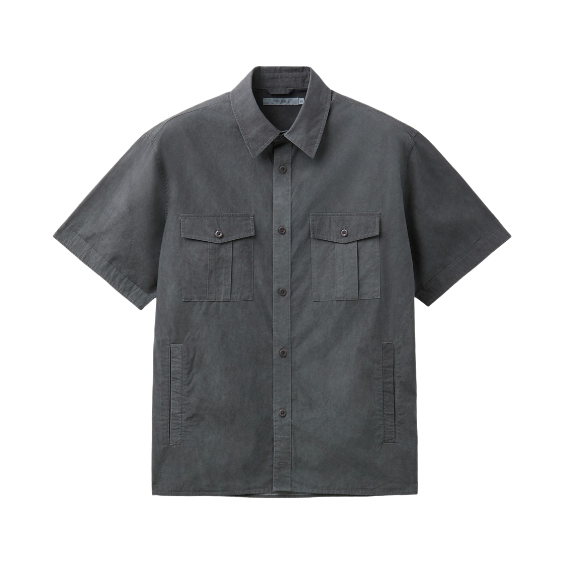 시리즈 빈티지 반팔 아우터 셔츠 차콜(Series Vintage Short-Sleeve Outer Shirt Charcoal)