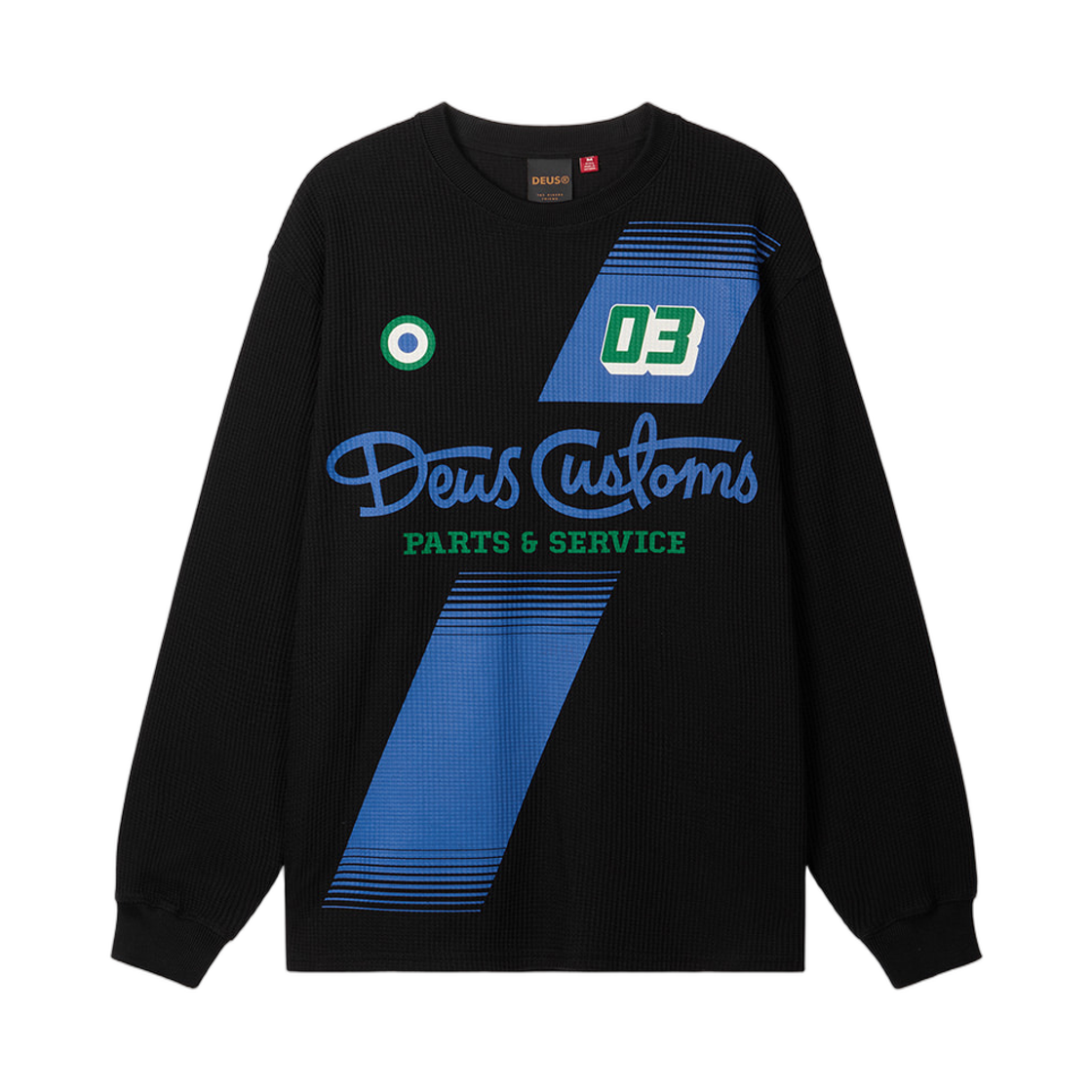 - Deus Ex Machina Campaign Waffle L/S T-Shirt Black