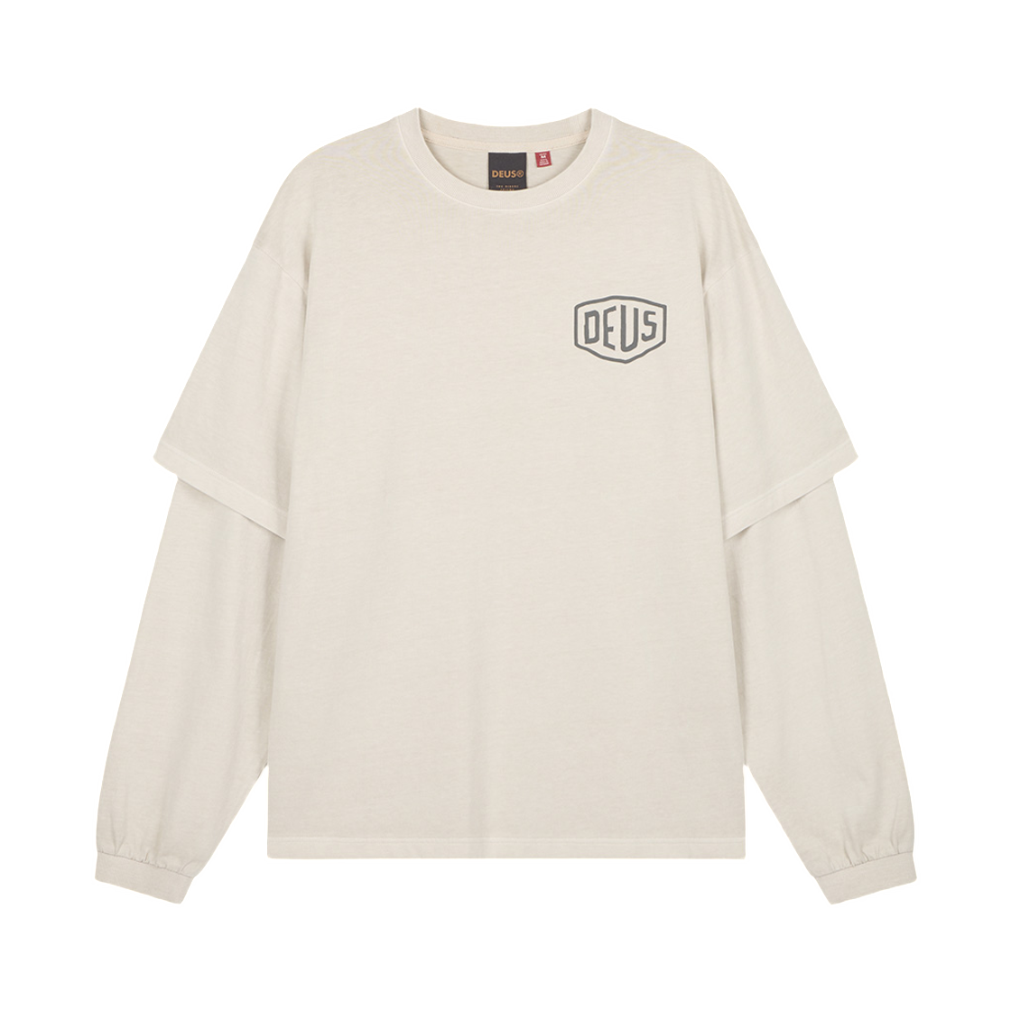 D263ULT280-070 Deus Ex Machina Marsden Layered L/S T-Shirt Beige