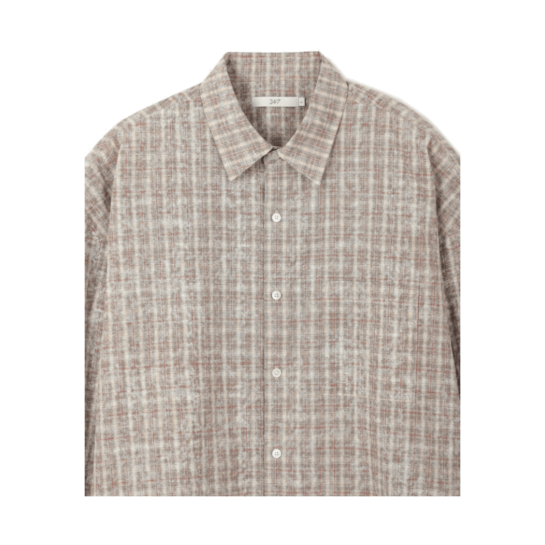 24/7 시리즈 워시드 체크 셔츠 베이지(24/7 series WASHED CHECK SHIRTS Washed Check Shirts Beige) - 3