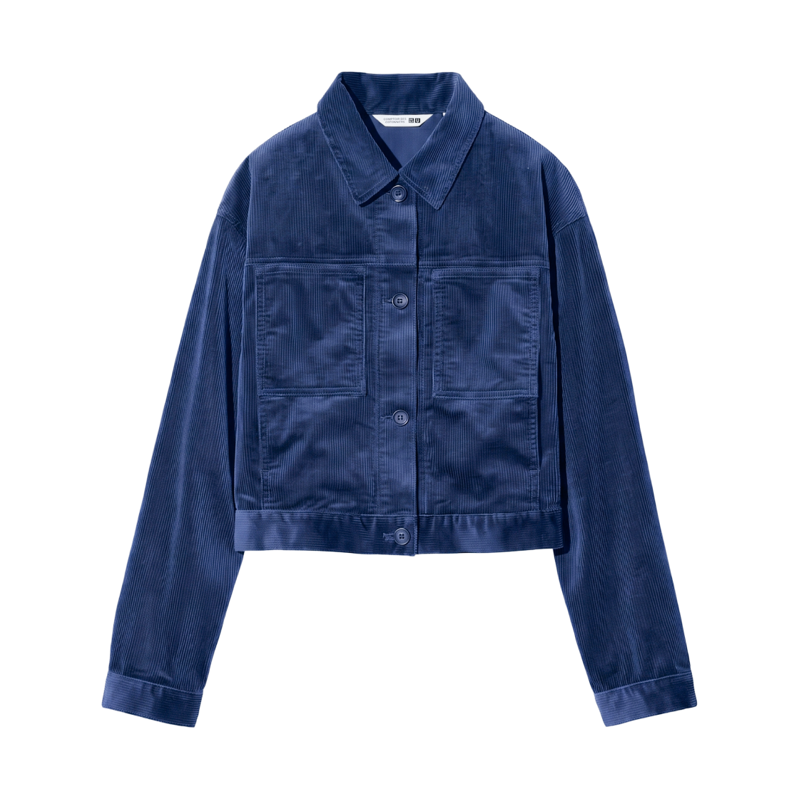 488200-67 (W) Uniqlo x Comptoir des Cotonniers Corduroy Short Jacket Blue