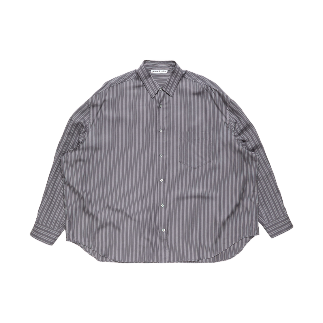 BB0702-BM2 Acne Studios Striped Button Up Shirt Purple Mauve