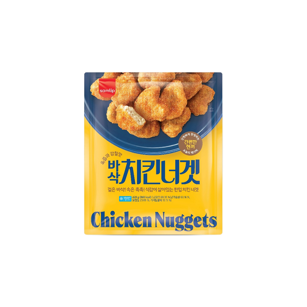 삼립 바삭 치킨너겟 420g 2봉(Samlip Crispy Chicken Nuggets 420g (2 Packs))