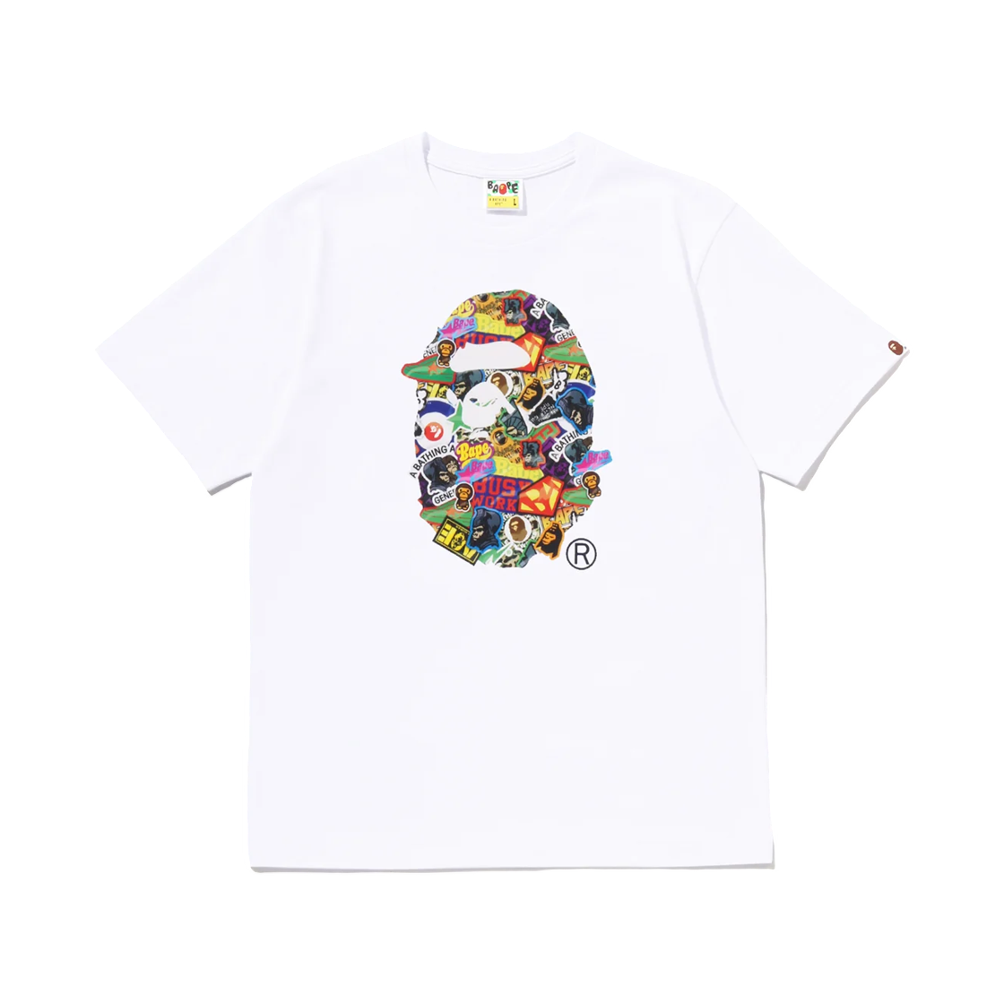 - BAPE Sticker Pack Ape Head T-Shirt White