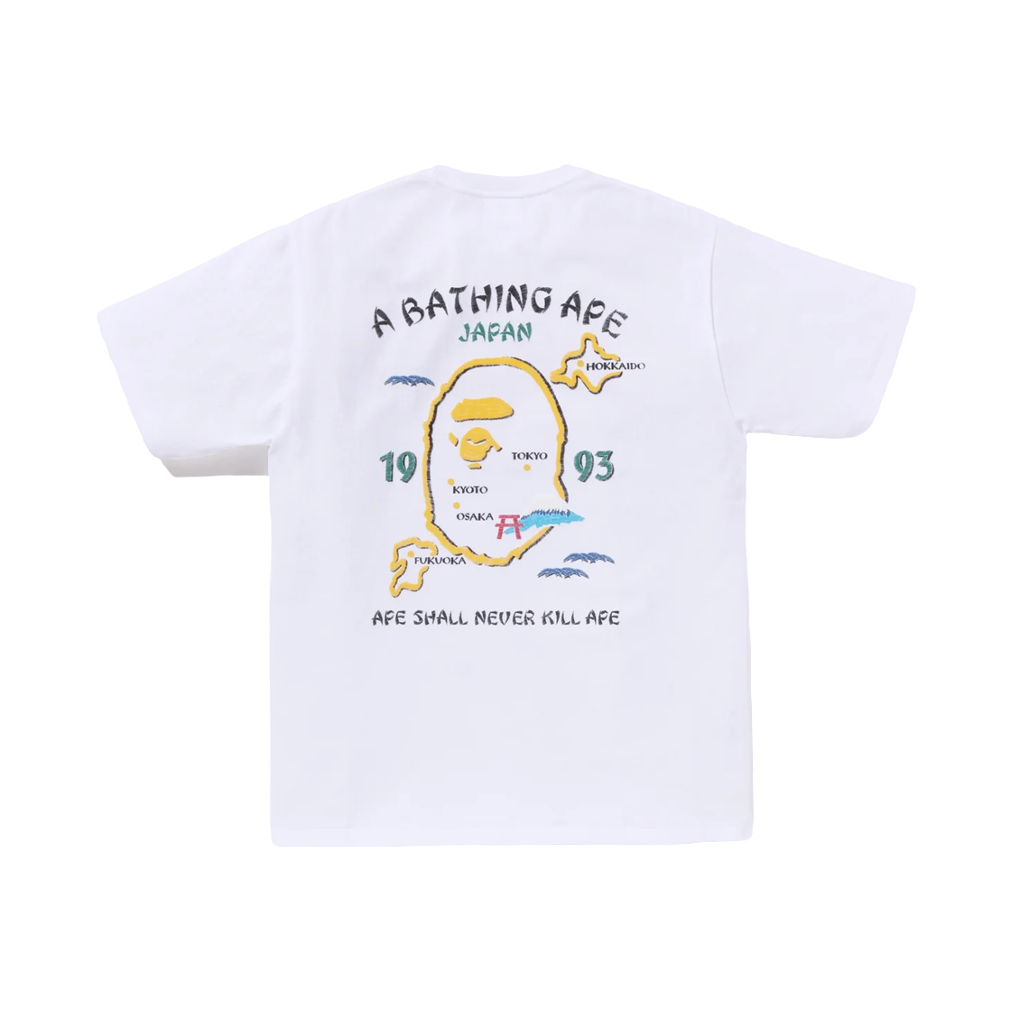 베이프 재팬 수베니어 티셔츠 #1 화이트(BAPE Japan Souvenir T-Shirt #1 White) - 2