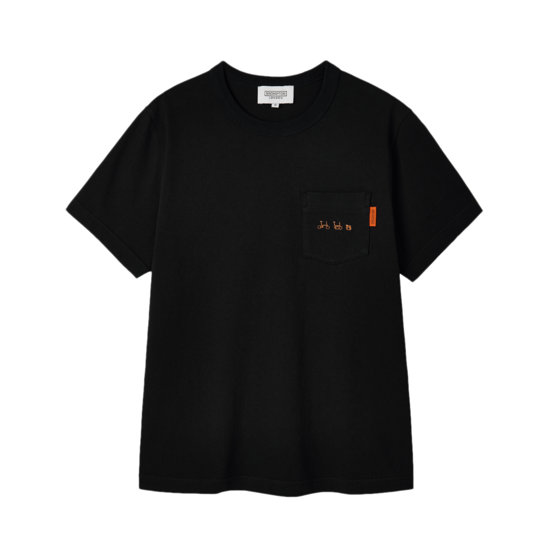 P265UTS101099 BROMPTON LONDON Basic Half Sleeve T-Shirt Black