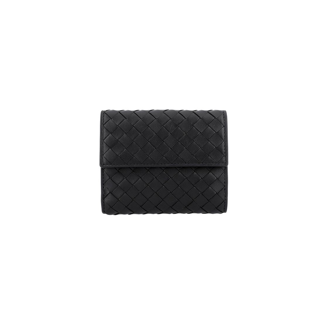 [25% 쿠폰] 보테가 베네타 램스킨 반지갑 블랙([25% 쿠폰] Bottega Veneta Lambskin Bi-Fold Wallet Black)