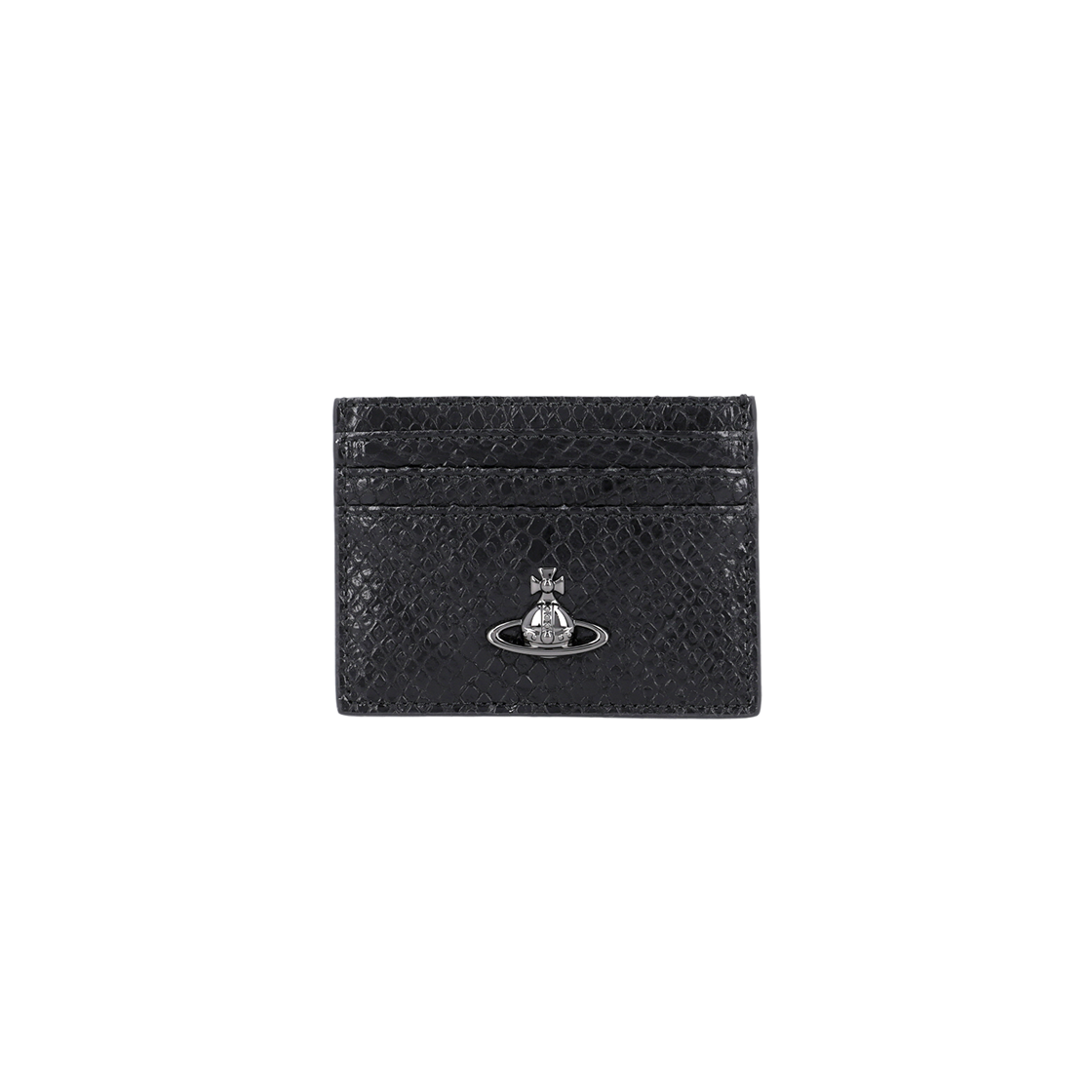 54030004W L00D7 N204 [25% 쿠폰] Vivienne Westwood Snake Embossed Card Holder Black