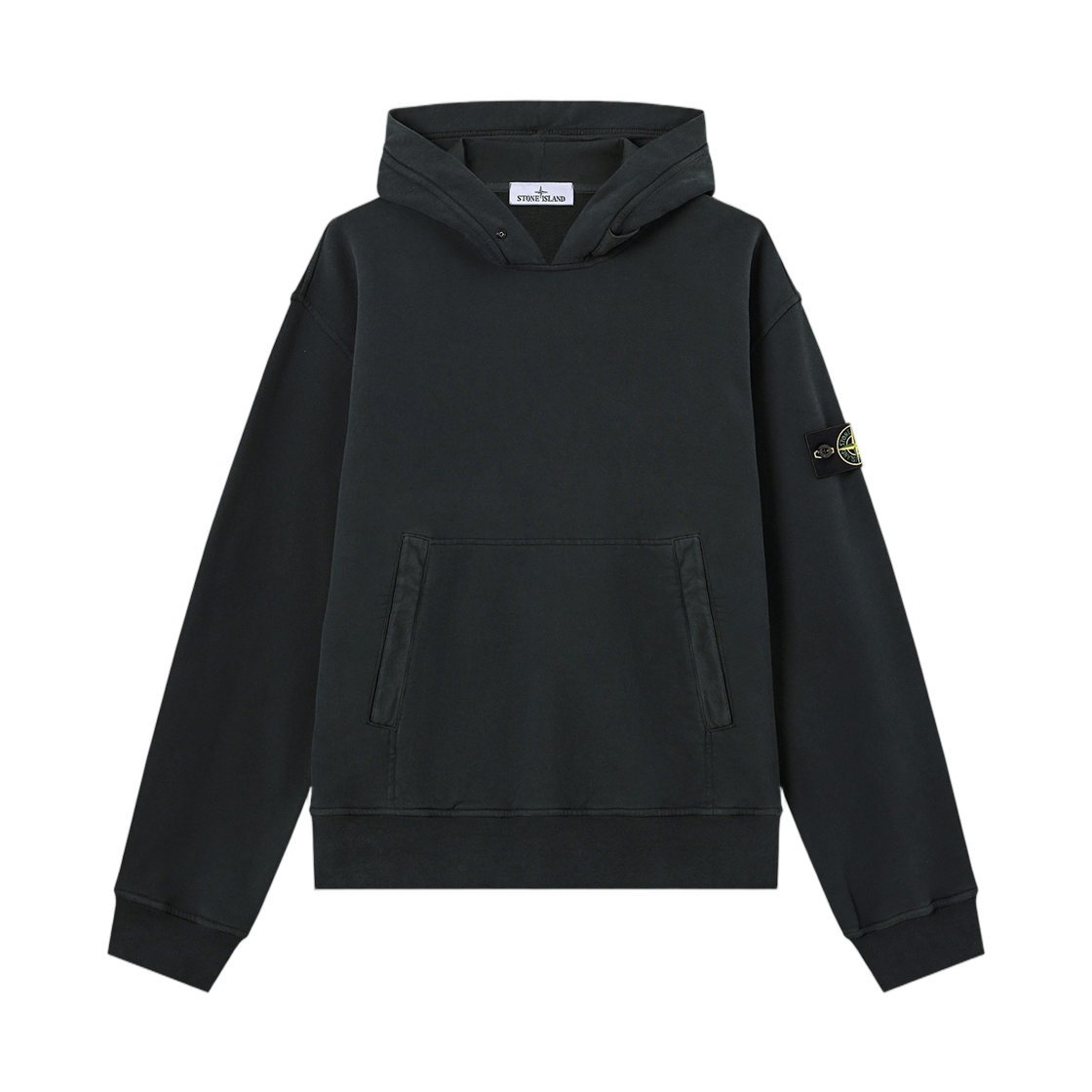L2S1561000-23S0A20-V005S Stone Island 6100023 Brushed Organic Cotton Fleece Oversized-Fit Zip-Up Hooded Sweatshirt with Pouch Pocket Dark Green - 26FW