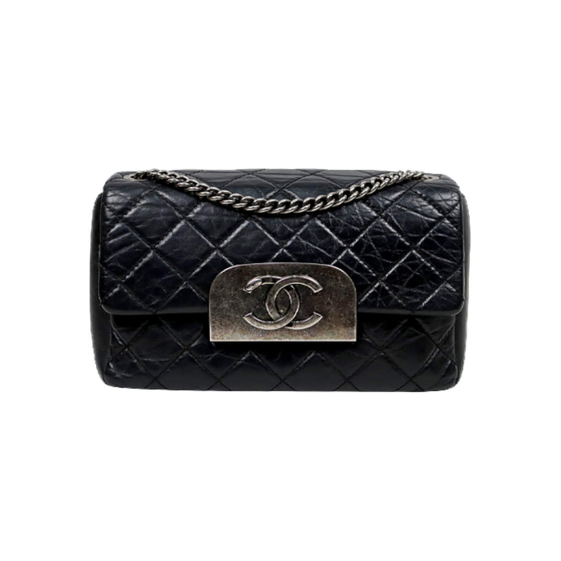 샤넬 블랙 퀼팅 플랩 체인 숄더백 A-A64318X(Chanel Black Quilted Flap Chain Shoulder Bag A-A64318X)