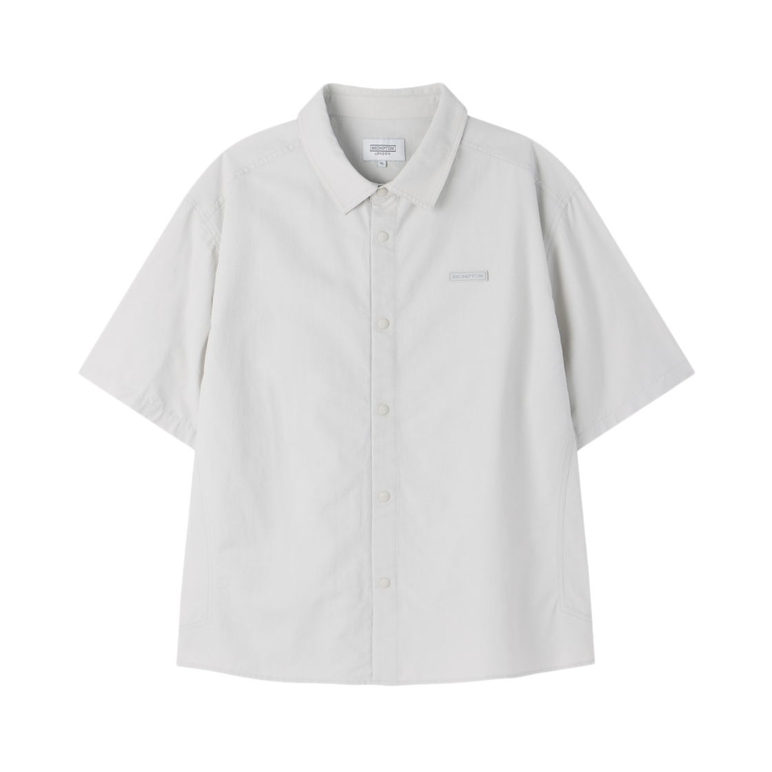 P262MSH182091 BROMPTON LONDON Taslan Half Sleeve Shirt L Grey