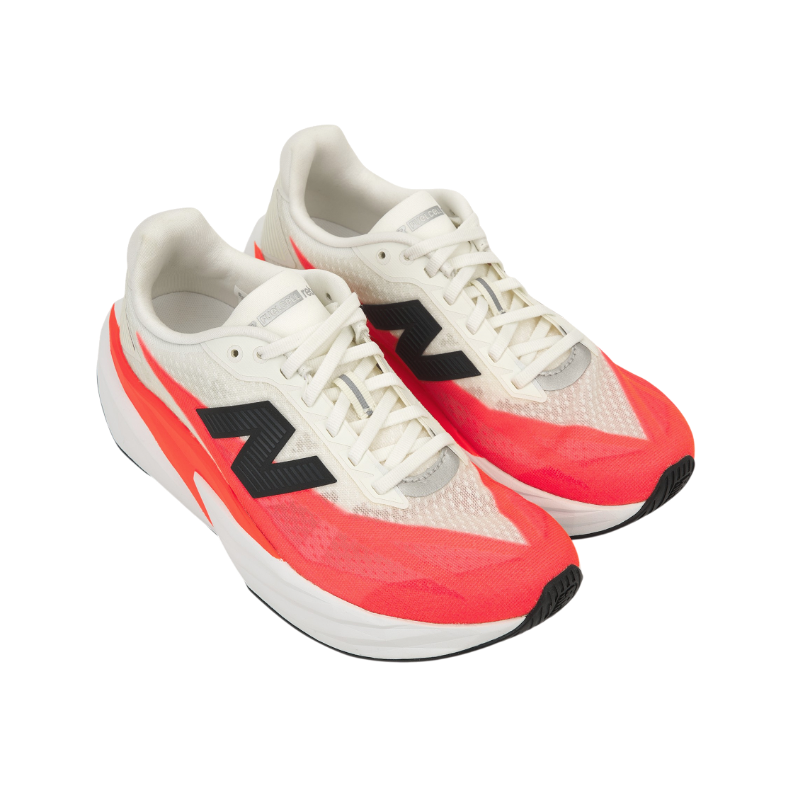 뉴발란스 퓨어셀 레벨 v5 얼젠트 레드 화이트 씨 솔트 - 2E 와이드(New Balance FuelCell Rebel v5 Urgent Red White Sea Salt - 2E Wide) - 4