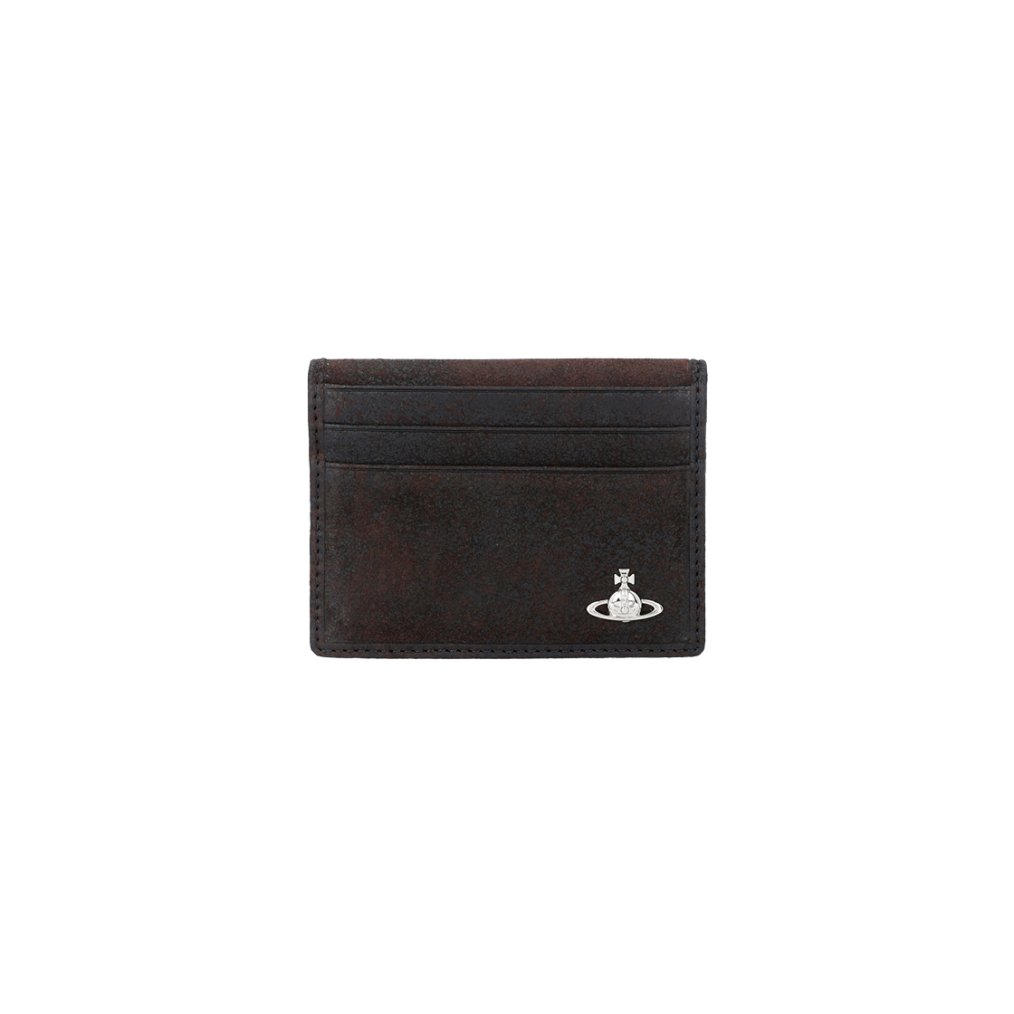 5402000ZM L00BK D402 [20% 쿠폰] Vivienne Westwood Metal Orb Logo Suede Card Holder Dark Brown